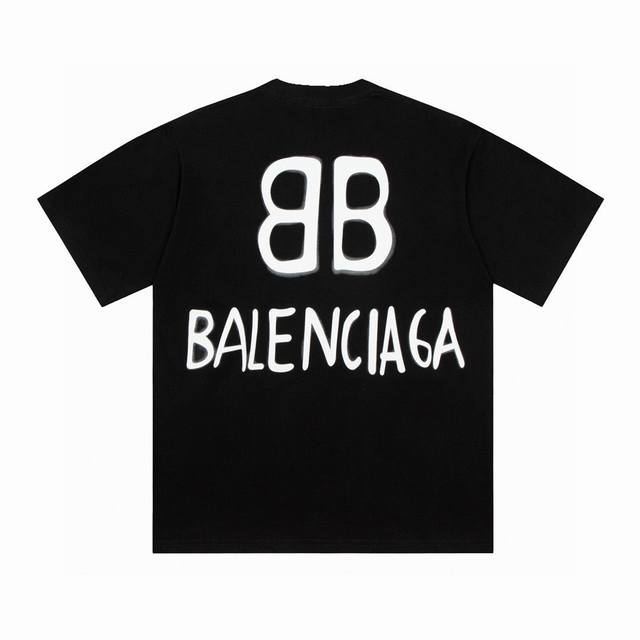 市场no.1品质 Balenciaga 巴黎世家2024 Ss M刺绣字母短袖t恤 本市场no.1的质量 真正天花板品质 注意细节图 避免被盗图商家混发 这里解