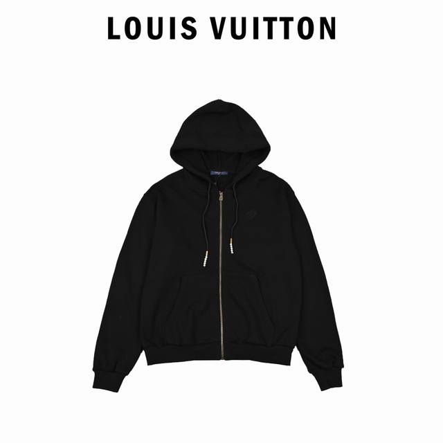 Louis Vuitton路易威登24Ss抽绳串珠特色连帽拉链卫衣 这套男女皆宜的运动休闲套装 融合了复古与时尚的元素展现出动感与时尚的气息 独特的剪裁和精致的