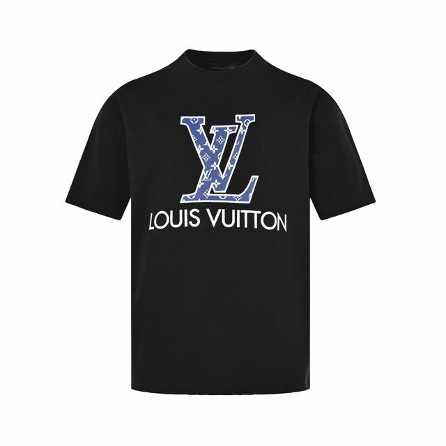Louis Vuitton 路易威登23Ss 老花字母logo印花短袖 定制 克同缸染面料 手感非常舒服 春夏最新砖柜同步 Os落肩版型 时尚又个性 超级百搭好