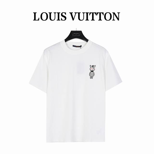 Louis Vuitton 路易威登 动物园系列斑马刺绣短袖t恤 上身立体有形 胸口logo精密万针刺绣 做工精细 走线工整 细节满分 天花板级别一点也不过分