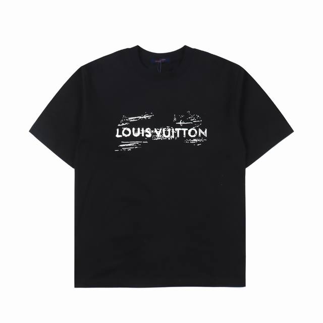 Louis Vuitton 路易威登 24Ss 涂鸦logo印花短袖t恤 简约宽松的版型结合纯色的效果 自然的凸显出高级质感 胸前涂鸦logo印花 后背大lv涂