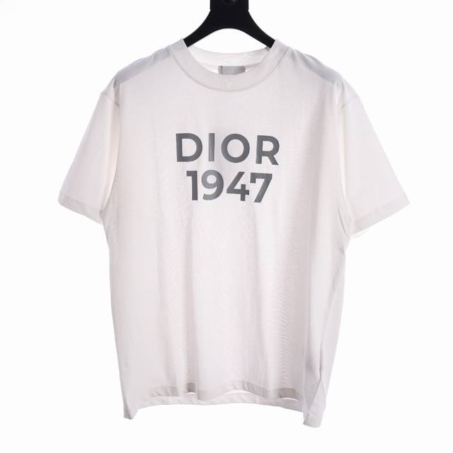 Dior 迪奥cd 24Ss最新龙年系列1947图案短袖t恤 颜色 藏蓝 白色 纯棉双纱面料 宽松版型 全套辅料配备 面料柔软实厚三标齐全 男女同款码数 尺码
