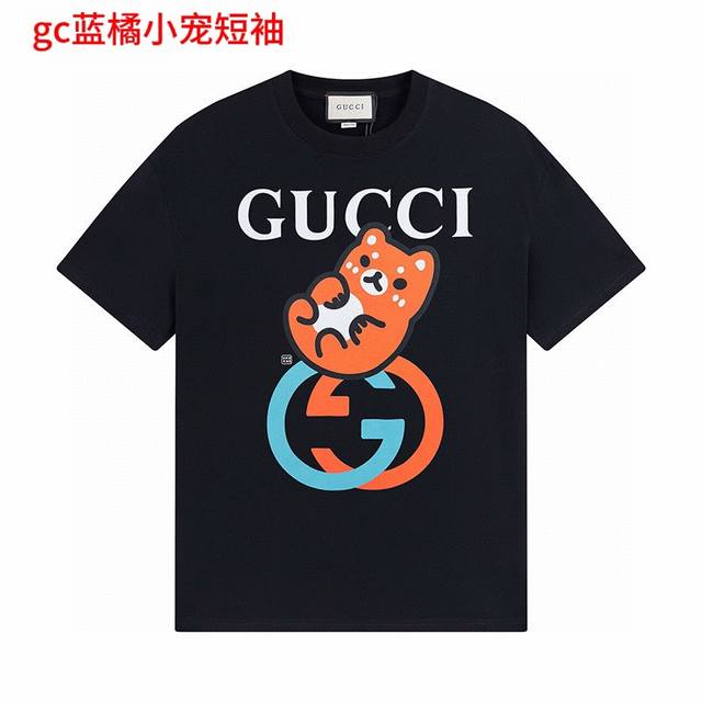 Guccl新款短袖 Kawaii系列男女同款 官网和专柜在售 颜色 黑色 尺码 M-4Xl
