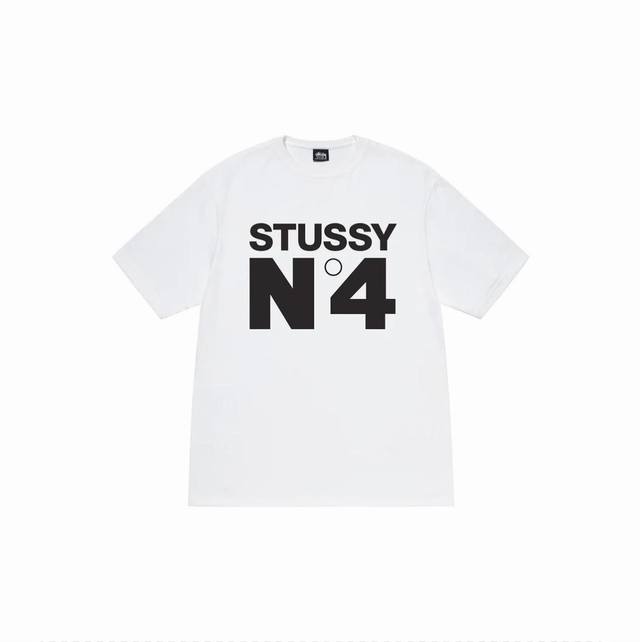 品质 斯图西stussy No.4系列no.4Tee纯色圆领logo印花短袖t恤男女同款