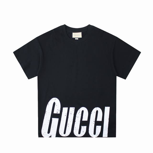 顶级版本 区别通货 Gucci X巴黎联名新款前后字母印花t恤 颜色 白色 黑色 尺码 Xs S M L 面料 采用2 G双纱棉面料 版型 宽松版型 男女同款