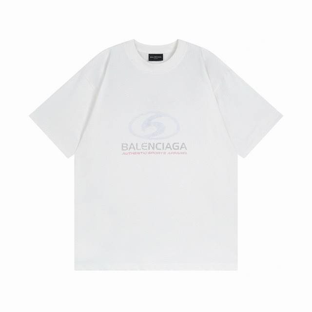 Balenciaga 巴黎世家2024 Ss 模糊logo直喷印花短袖t恤 本市场no.1的质量 真正天花板品质 全部原版开发注意细节图 避免被盗图商家混发 正