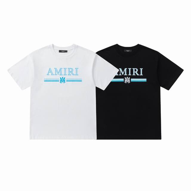 Amiri短袖t恤 采用2 克重双纱面料 颜色 黑色 白色 尺码 S M L Xl