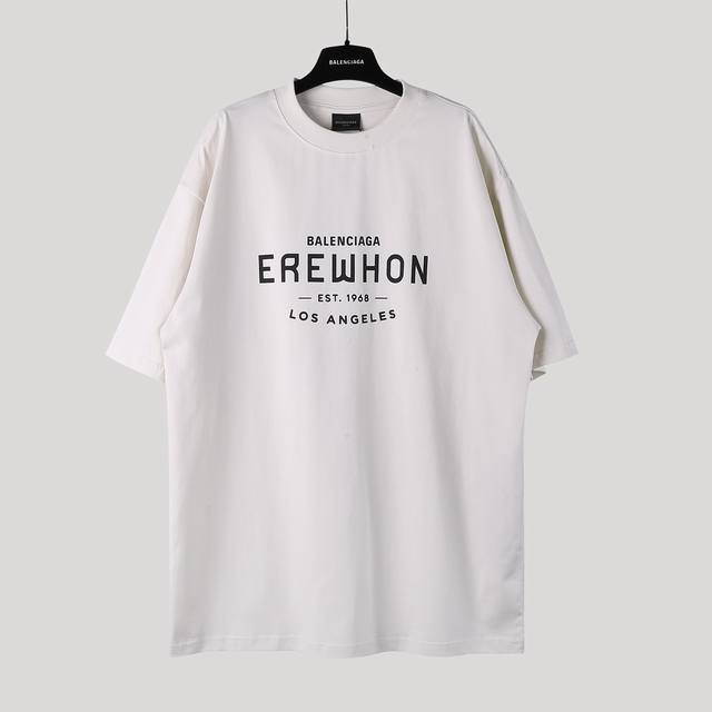 品牌 Aeniaa 巴黎世家 名称 Erewhon超市联名 T恤 面料 双纱32支240 克-专柜同步 #市面最高版本 原版开发定织面料工艺洗水处理 厚实感十足