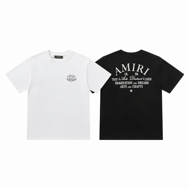 Amiri字母短袖t恤 2 克双纱面料 颜色;黑色 白色 尺码;S M L Xl