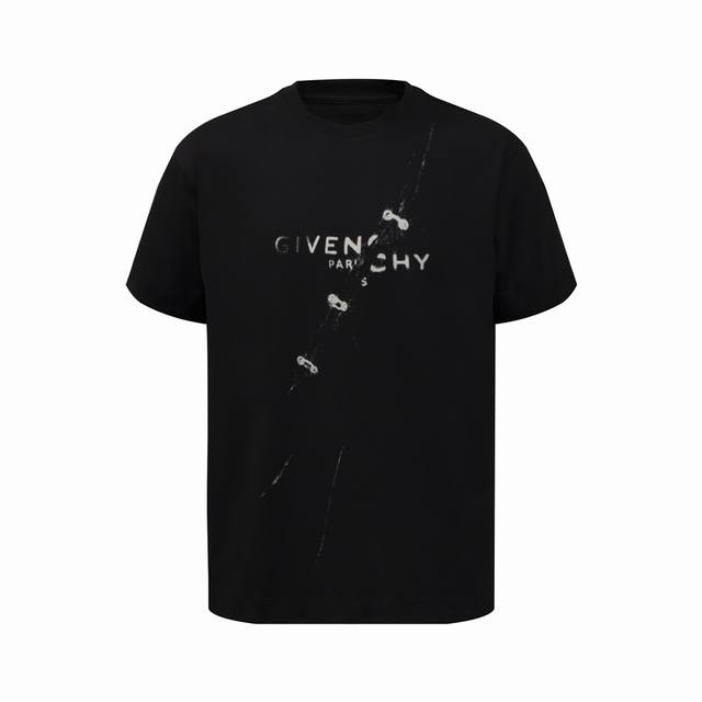 高品质 Givenchy视觉陷阱短袖 面料 采用50支双股 配套32支1X1螺纹 手感柔软 舒适亲肤 搭配网点拔印和gvc Logo的独特设计 由深至浅 渐进过