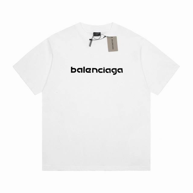Balenciaga 巴黎世家新款植绒立体多彩logo短袖t恤 B家的东西无需质疑，其段位和品牌影响力都属于极具代表性的，有着自身独特的风格，定制定染280克纯