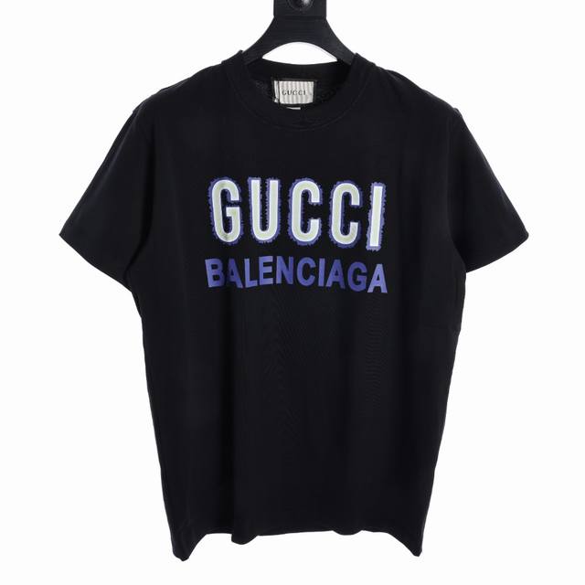 Gucci×Balenciaga 联名logo字母印花短袖t恤 Size:S-Xl