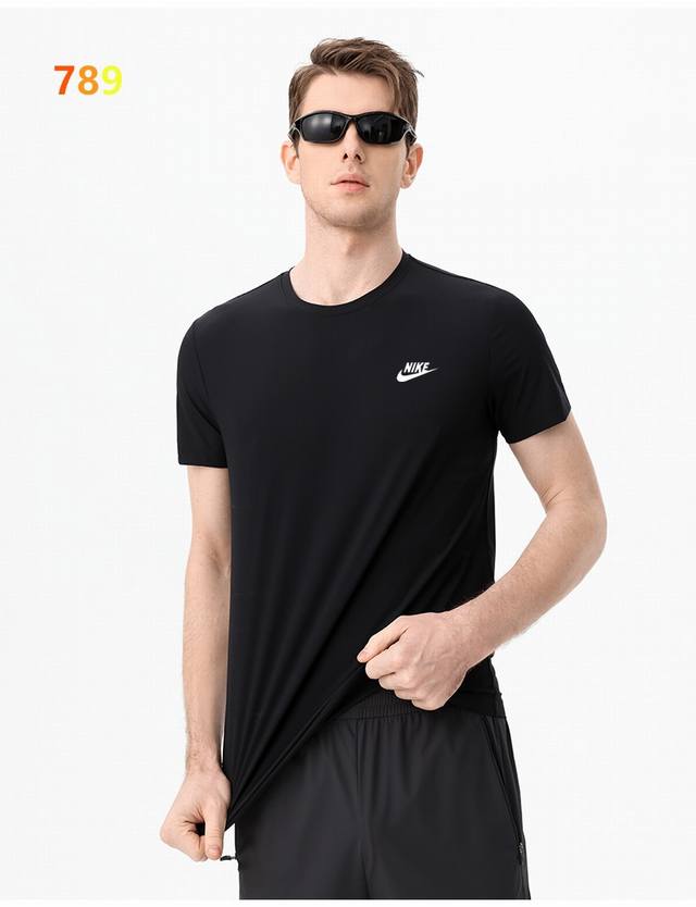 Nike耐克 2024夏季新款进口冰丝速干凉爽面料！弹力超强！夏季必备运动衣，运动健身开车居家旅行都ok！给喜欢度过凉爽夏日的男士带来一款超棒的速干衣本款t恤采