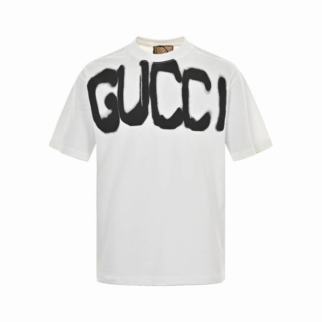 Gucci & Balanciaga 22Ss 联名款涂鸦字母印花短袖 全网独家定制联名辅料，从主唛吊牌和包装都区别于市面其他款。 Gucci X Balenc