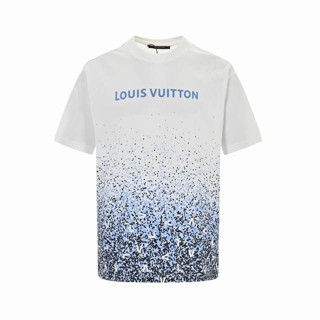 Louis Vuitton 路易威登 泼墨渐变短袖 男女同款全新美学灵感趣味设计,渠道性质精品。让整体造型设计更加优雅时尚，今夏最火系列，无数明星潮人追捧。客供