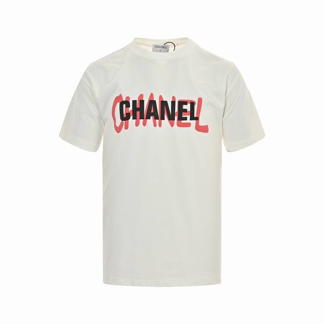 Chanel 香奈儿 24Ss 发泡字母印花短袖 Logo采用发泡印花工艺，纯棉柔软面料，对色定染面料，超精细平网印花工艺，潮流感十足，定染纯棉面料，宽松版型，