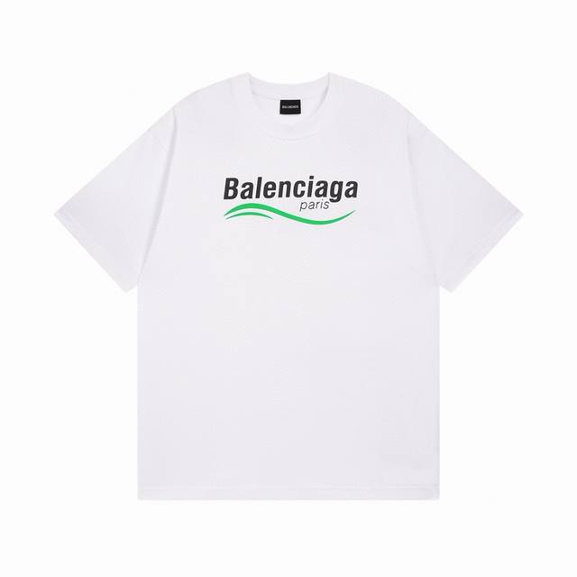 Balenciaga 巴黎世家2024 Ss 多位logo经典印花短袖t恤 本市场no.1的质量 真正天花板品质 全部原版开发注意细节图 避免被盗图商家混发 正