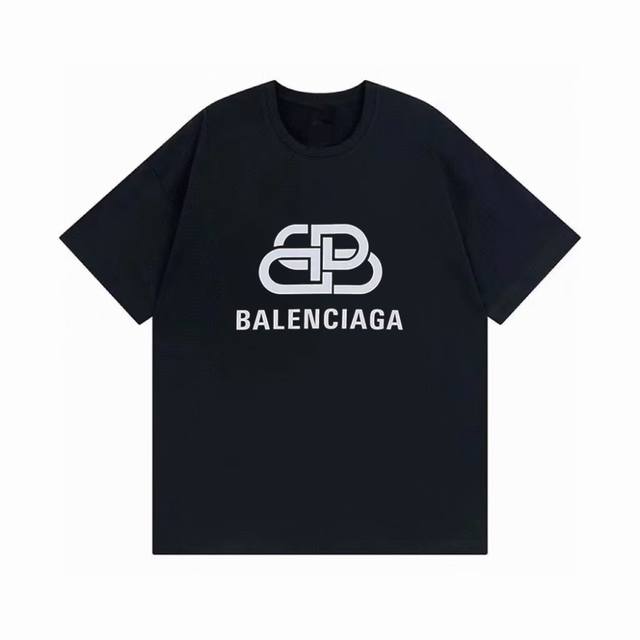 Balenciaga巴黎世家经典锁扣logo印花短袖 重磅260G定制32支原版双纱面料，采用定制定染高克重原版面料 -1：1原版开模，Zp开发，完美还原原版，