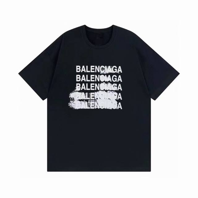 Balenciaga巴黎短袖 重磅260G定制32支原版双纱面料，采用定制定染高克重原版面料 -1：1原版开模，Zp开发，完美还原原版，大厂制作，非市面小厂出品