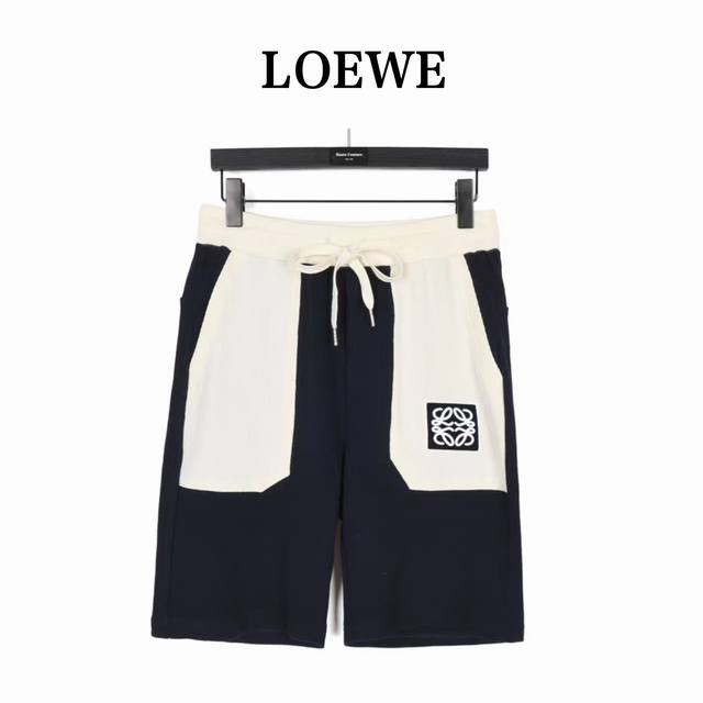 Loewe 罗意威 大口袋龙猫拼色刺绣华夫格短裤 采用400克华夫格面料， 上身柔软舒服，弹力惊人，超垂感一级棒！ 做工精致都到达外贸出口标准，一公分4.5针，