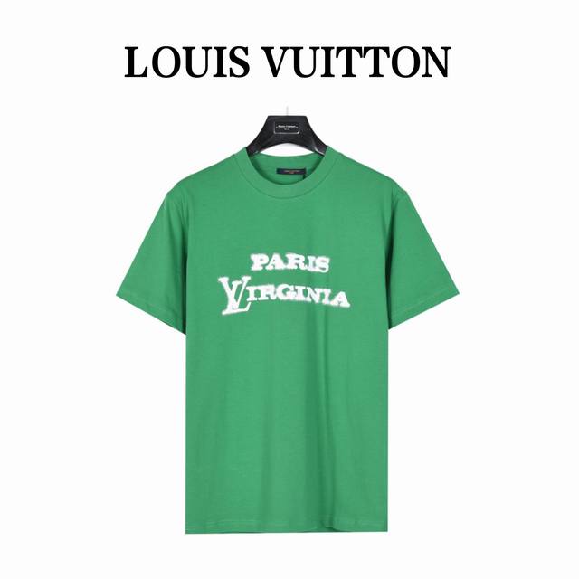 Louis Vuitton 路易威登 24Ss 散点logo字母印花短袖t恤 024最新专柜款，散点基础款基础款印花工艺在胸前醒目呈现字母图案， 后背采用黄色l