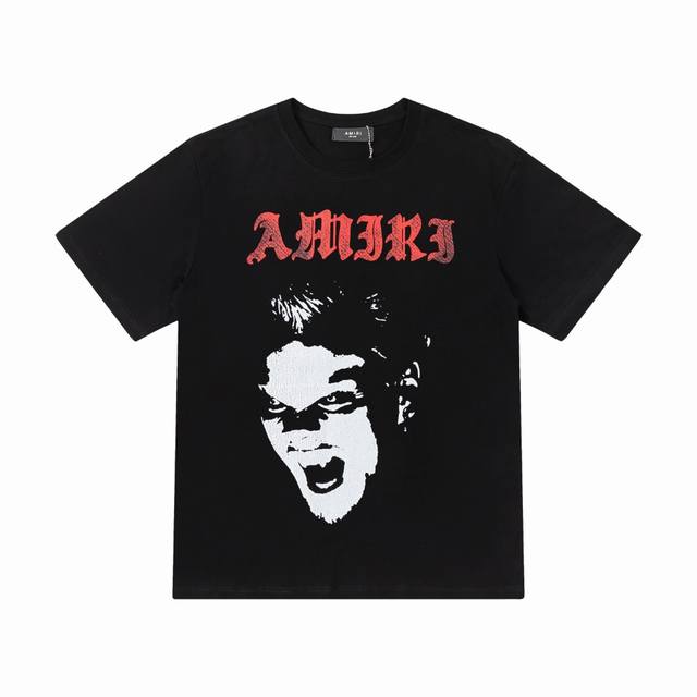 Amiri 新款吸血鬼短袖t恤。颜色：黑色。尺码：S M L Xl