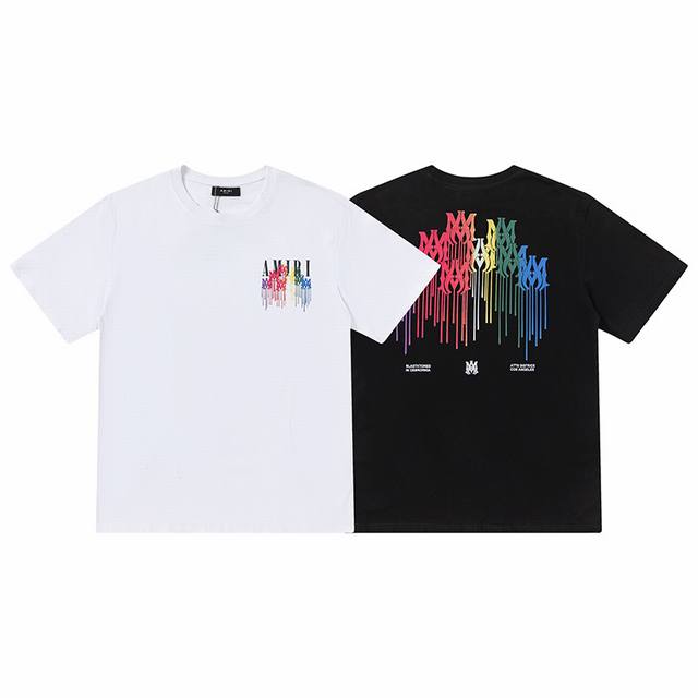 Amiri 新款短袖t恤。颜色：白色，黑色。尺码：S M L Xl