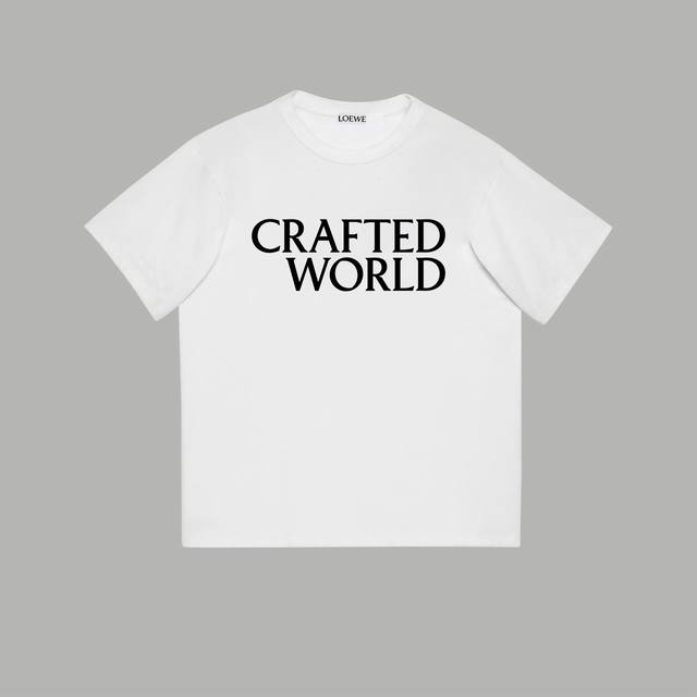 Loewe罗意威 2024Ss Crafted World秀款新联名前后字母 印花短袖t恤 购入原版开模打造，全套定制辅料，细节决定成败。 面料：规格采用实打实