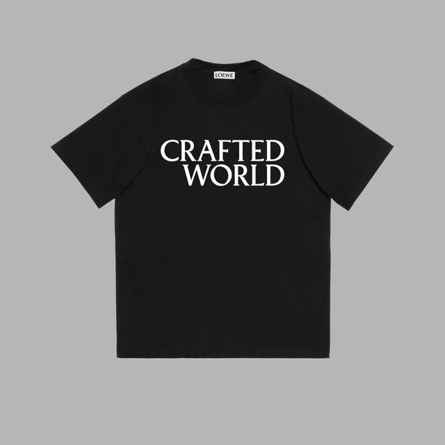 Loewe罗意威 2024Ss Crafted World秀款新联名前后字母 印花短袖t恤 购入原版开模打造，全套定制辅料，细节决定成败。 面料：规格采用实打实