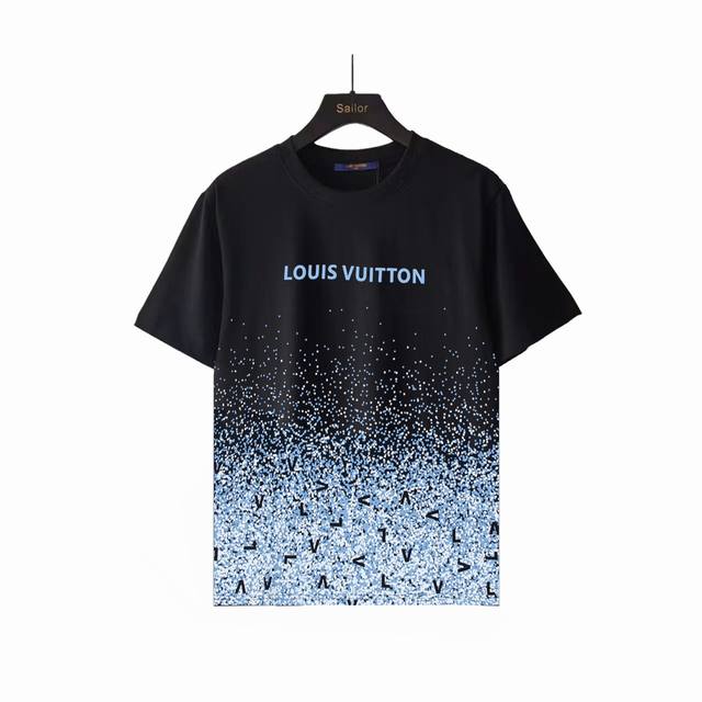 实拍细节图 +尺码表 Louis Vuitton 路易威登 星空字母满天星印花短袖 Logo标识精致升级，灵感源自八十年代复古 原版面料 官方同款 短袖t恤 同