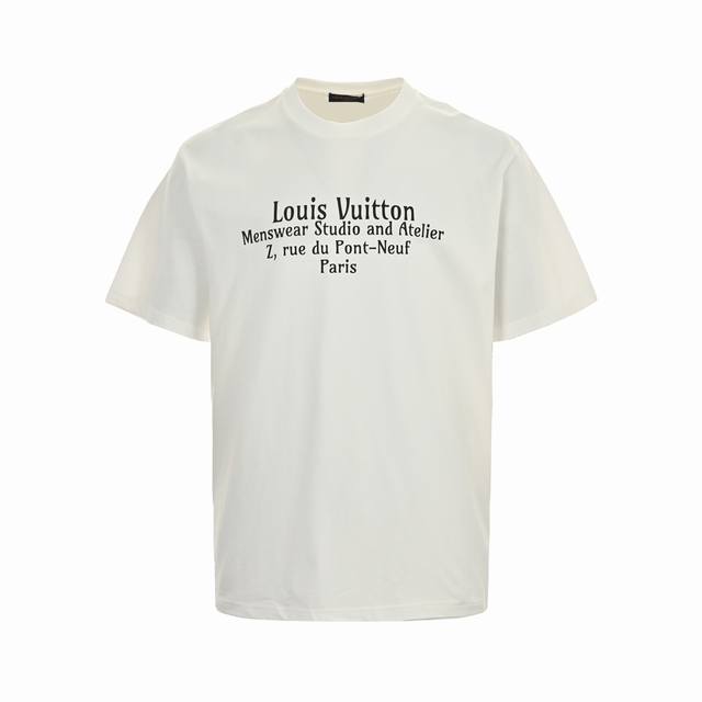 Louis Vuitton 路易威登 字母标志大logo印花短袖 甄选长绒棉纱，260G精纺高支重磅定织定染面料， 裁前高温洗水定型，成品再洗柔，穿着感受亲肤棉