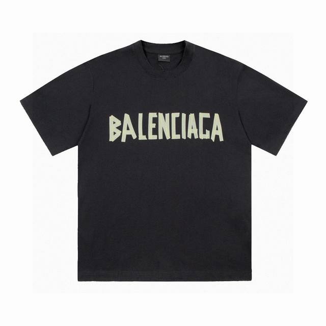 市场no.1品质 Balenciaga 巴黎世家2024 Ss 黄胶带印花短袖t恤 本市场no.1的质量 真正天花板品质 注意细节图 避免被盗图商家混发 这里解