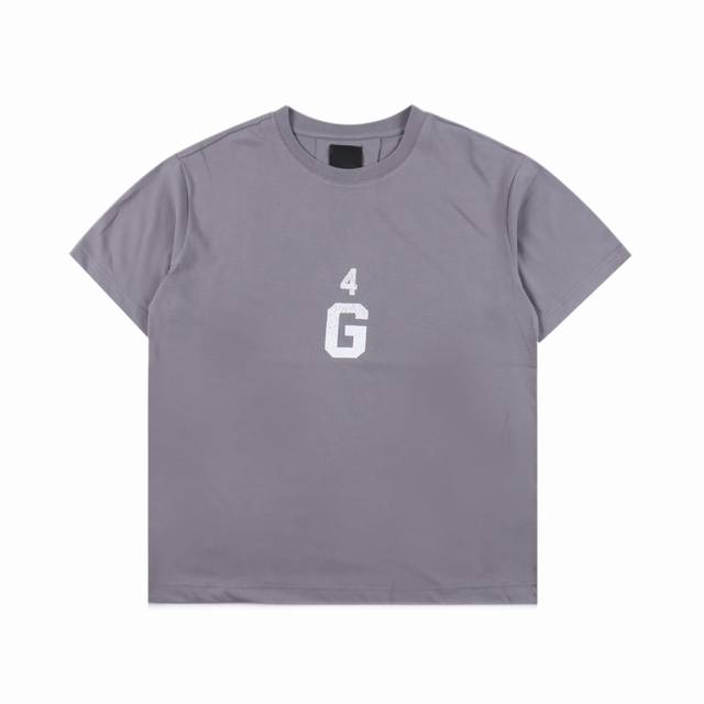 Givenchy 纪梵希 前后印花logo短袖t恤 采用50S双股丝光棉，克重 G; 搭配32S,2×2螺纹。对色定染、面料螺纹同缸无色差。#丝光棉面料 柔软抗