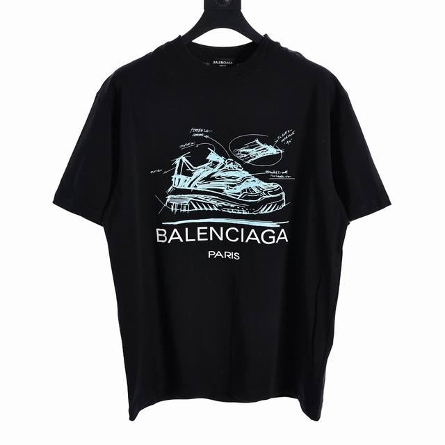 Balenciaga巴黎世家blcg 24Ss经典鞋子logo印花短袖t恤 Blcg巴黎 圆领短袖t恤新款发售！宽松版型高密度针织 面料240克双纱，1*1双纱 - 点击图像关闭