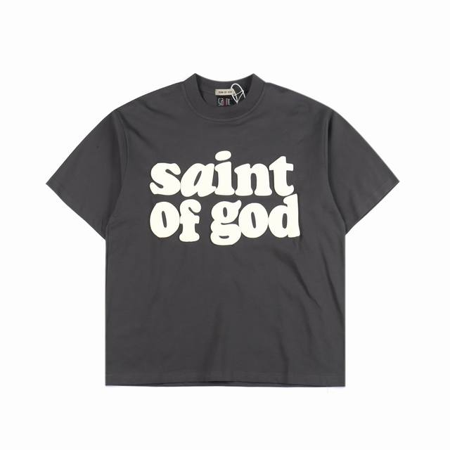 Fog Fear Of God X Saint Michael联名 发泡 字母重磅高街短袖 面料采用真重磅270G双纱紧密纯棉，纹理清晰，上身挺阔有型，搭配同色 - 点击图像关闭