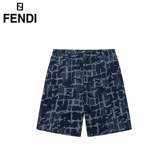 Fendi 芬迪 24Fw 满印牛仔短裤 精准对位，分毫不差，媲美yb，洗水效果极佳，手感透气厚实，细节都是纯手工打磨匠心工艺制造出品，独家细节门袋全埋夹工艺，