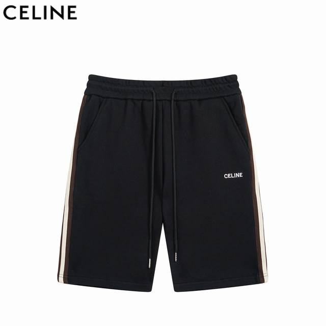 Celine 赛琳 24Fw 绣花侧边三杠短裤 2024新款赛琳 采用定制纯棉面料 专柜的品质 精致刺绣小标 搭配精心设计理念的织带 展示出品牌中心理念 显示高