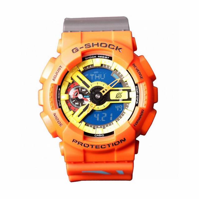 双十一特惠，Casio G-Shock 卡西欧火影忍者疾风传联名配色限量款手表，卡西欧火星鸣人限量款手表。兼具彼此意志，羁绊难以斩断也无法割舍。鸣人与佐助的友情