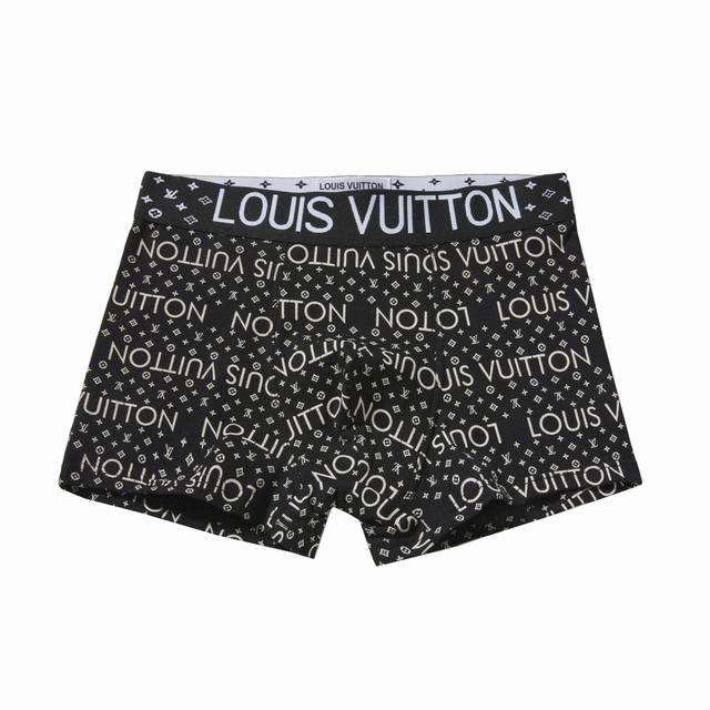 Lv 路易威登louis Vuitton字母满印内裤 一盒三条装内裤，经典专柜盒装内裤纯棉面料手感非常赞 高端大气 不起球不变形 透气吸汗性非常好 亲肤舒适 框