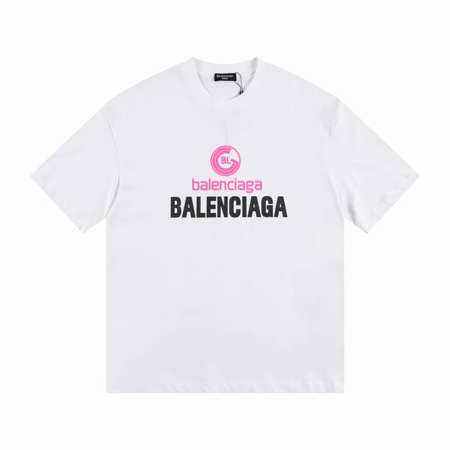 顶级版本 Balenciaga巴黎世家男女情侣同款短袖半袖t恤 面料采用260克顶级高密度纯棉面料！双纱加厚重磅面料！手感厚实！质感无敌！ 情侣宽松oversi