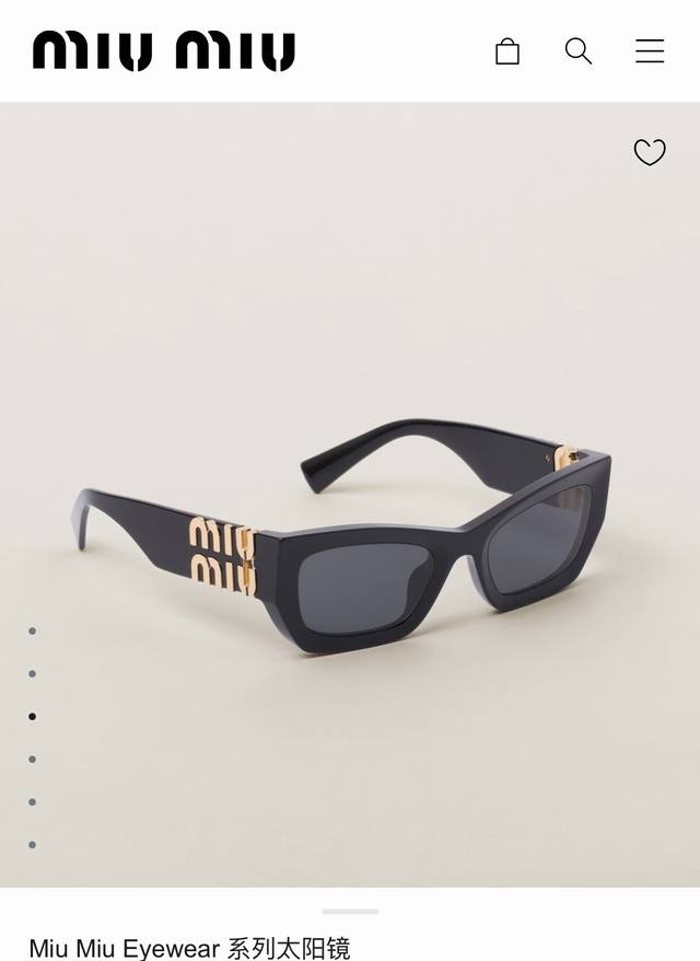 Miu Miu 缪缪 Miu Miueyewear 系列太阳镜，缪缪2024专柜最新款超酷太阳镜墨镜，各大网红明星同款眼镜，顶级品质，随意比对。配专柜礼盒包装。