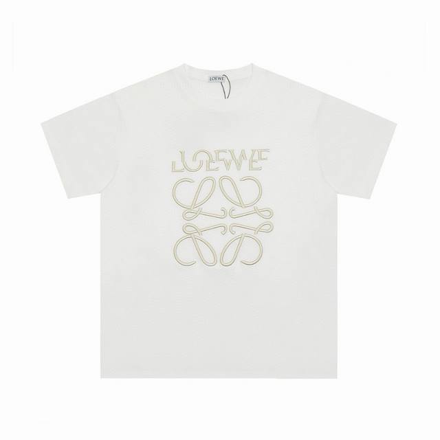 顶级代工品质 Loewe 罗意威24Ss 经典刺绣t恤短袖 不需要所谓烂大街的华丽文案 主打品质 面料经过2次高温缩水固色 不变形不缩水不起球 -正确os版型