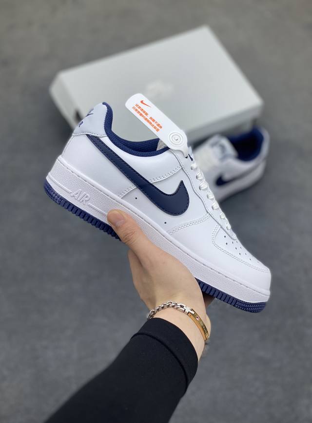 特价 Nike Air Force 1 Low 07 白深蓝 空军一号低帮休闲运动板鞋 原楦头原纸板 打造纯正低帮空军版型 专注外贸渠道 全掌内置蜂窝气垫 原盒