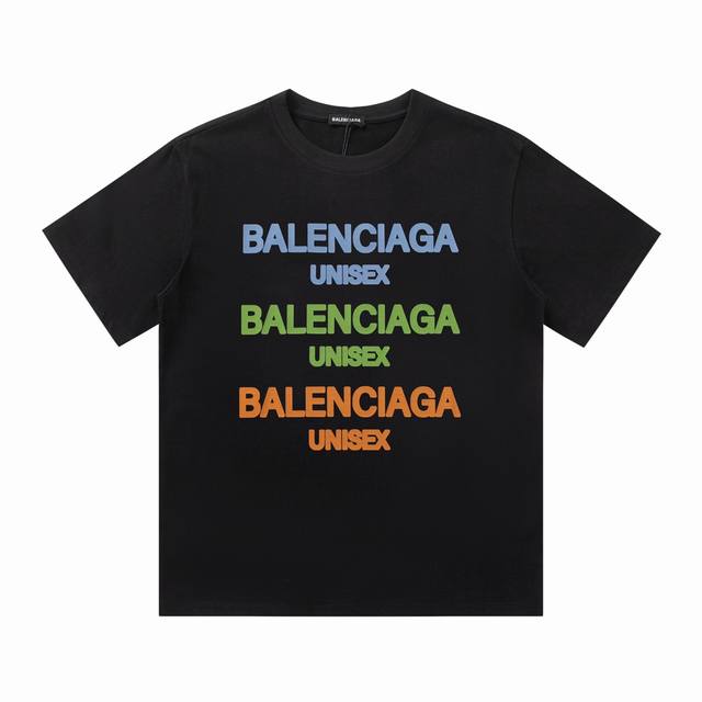 款号：Fc319 Balenciaga 巴黎世家字母图案印花短袖t恤 面料舒适透气，潮范大气 原版刺绣印花一比一复刻，面料采用纯棉精梳棉面料，搭配运动鞋清新舒适