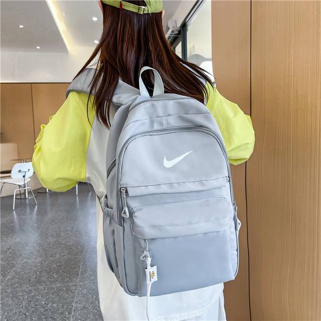 Nike耐克 简约百搭休闲双肩包户外运动大容量旅行背包电脑包校园高中大学生书包 尺寸:45×31×15