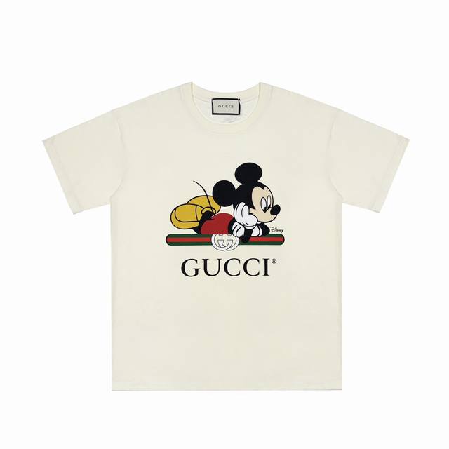 首家nfc官网版本』 Gucci×Disney联名款迪士尼米奇印花短袖t恤 面料：采用32支230G精棉双纱面料，不起球 不缩水 不褪色，同缸定染32支双股1×