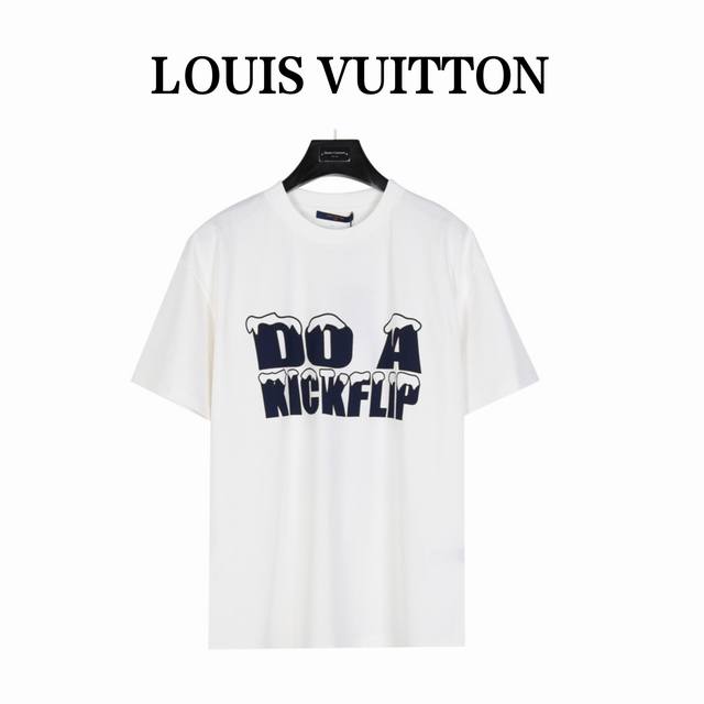 Louisvuitton 路易威登 融雪字母短袖t恤 大家又喜欢称之为冰淇淋短袖，男女同款全新美学灵感趣味设计,渠道性质精品。让整体造型设计更加优雅时尚，今夏最