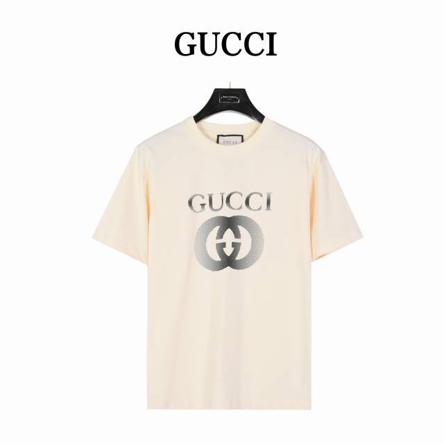 Gucci 古驰 24Ss 双g渐变印花短袖t恤 情侣街拍的时尚款短tee，炸街系列 经典再现的双gg印花logo设计， 一目了然的品p价值直接输出 大logo