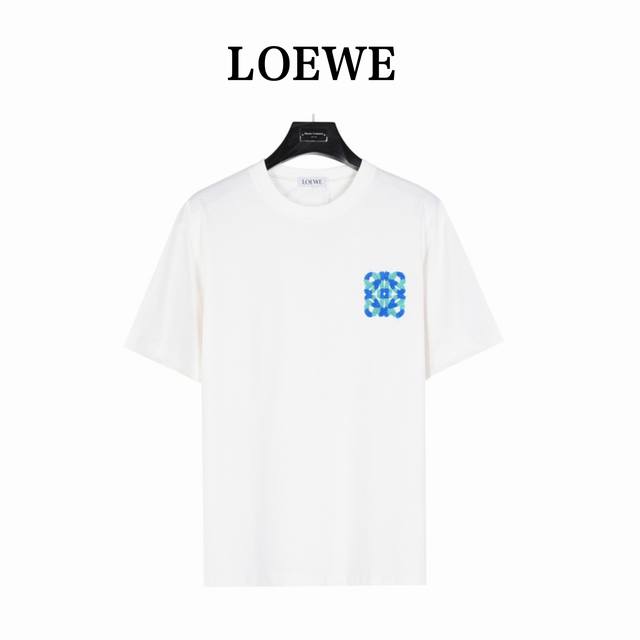 Loewe 罗意威 24Ss 撞色徽标logo毛巾绣短袖t恤 精选260G棉质双纱面料打造。好打理，柔软舒服。 简约百搭经典~神t 简约又高级的设计！非常提升气 - 点击图像关闭