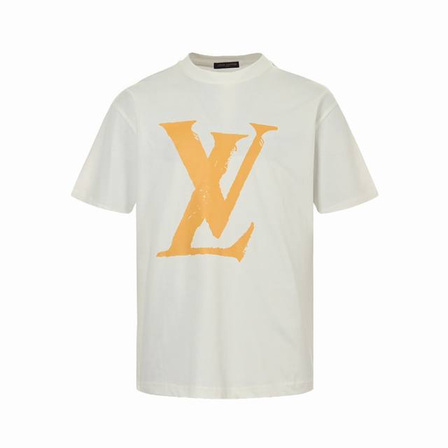 Louis Vuitton 路易威登 24Ss 大标logo短袖 面料采用定制240G 26支特滑双股精棉平纹高密无尘全棉布料。前幅高密度加厚，走线平整，代工品